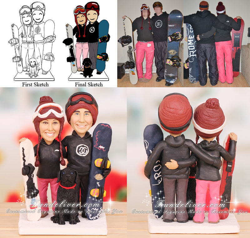 Snowboard cake topper edible party decoration personalized custom text gift  | eBay