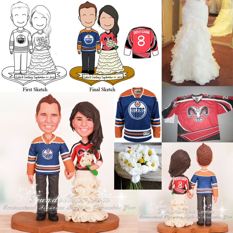 Dallas Cowboys and San Francisco 49ers Wedding Cake Toppers